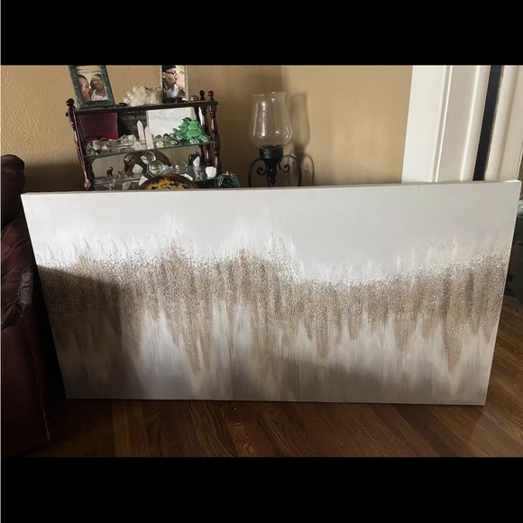 Three abstract paintings